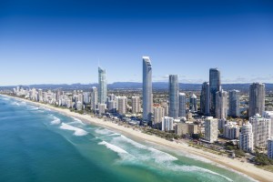 Aerial view of Gold Coast, Queensland, Australia